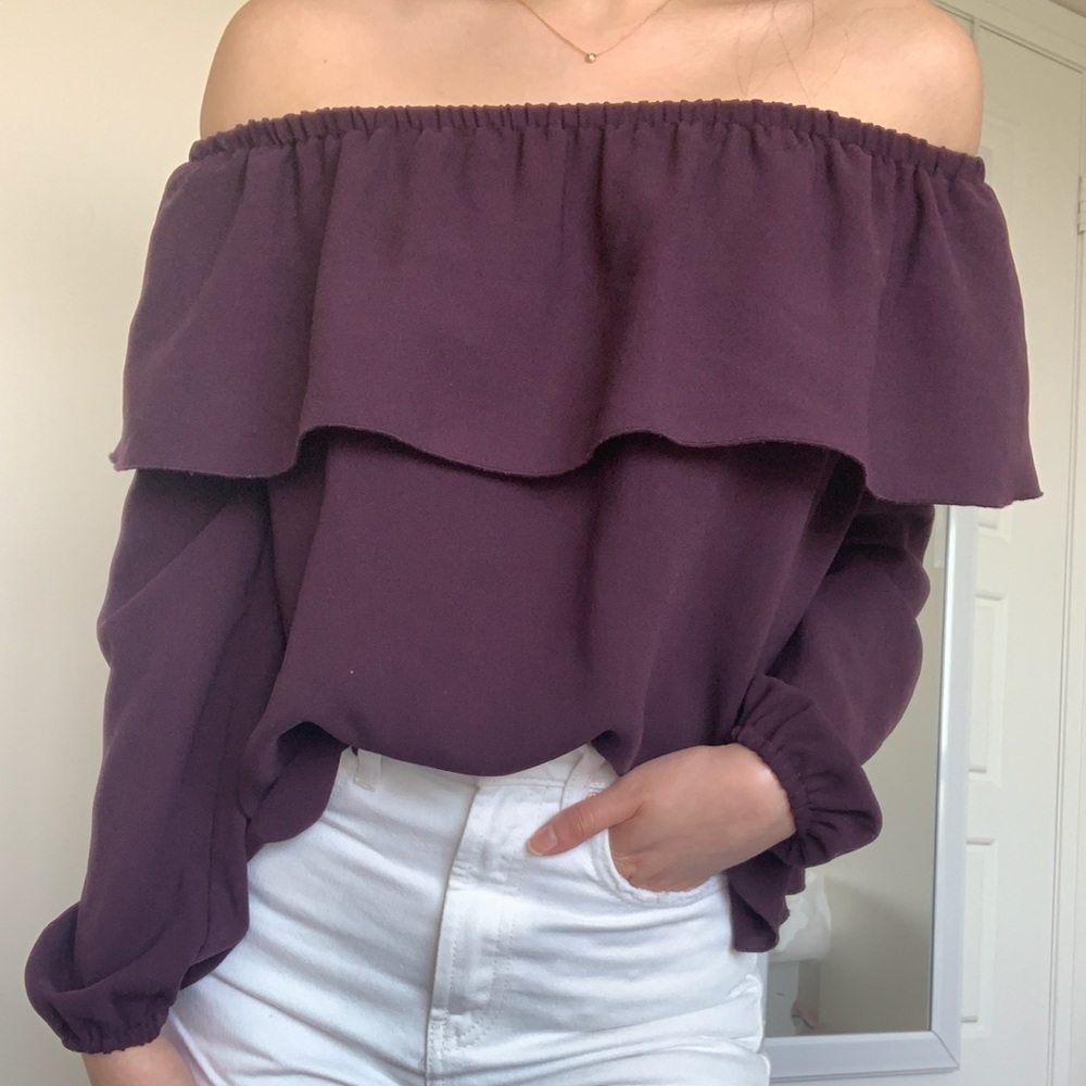 COPY - Aritzia Wilfred Plum Morel Blouse